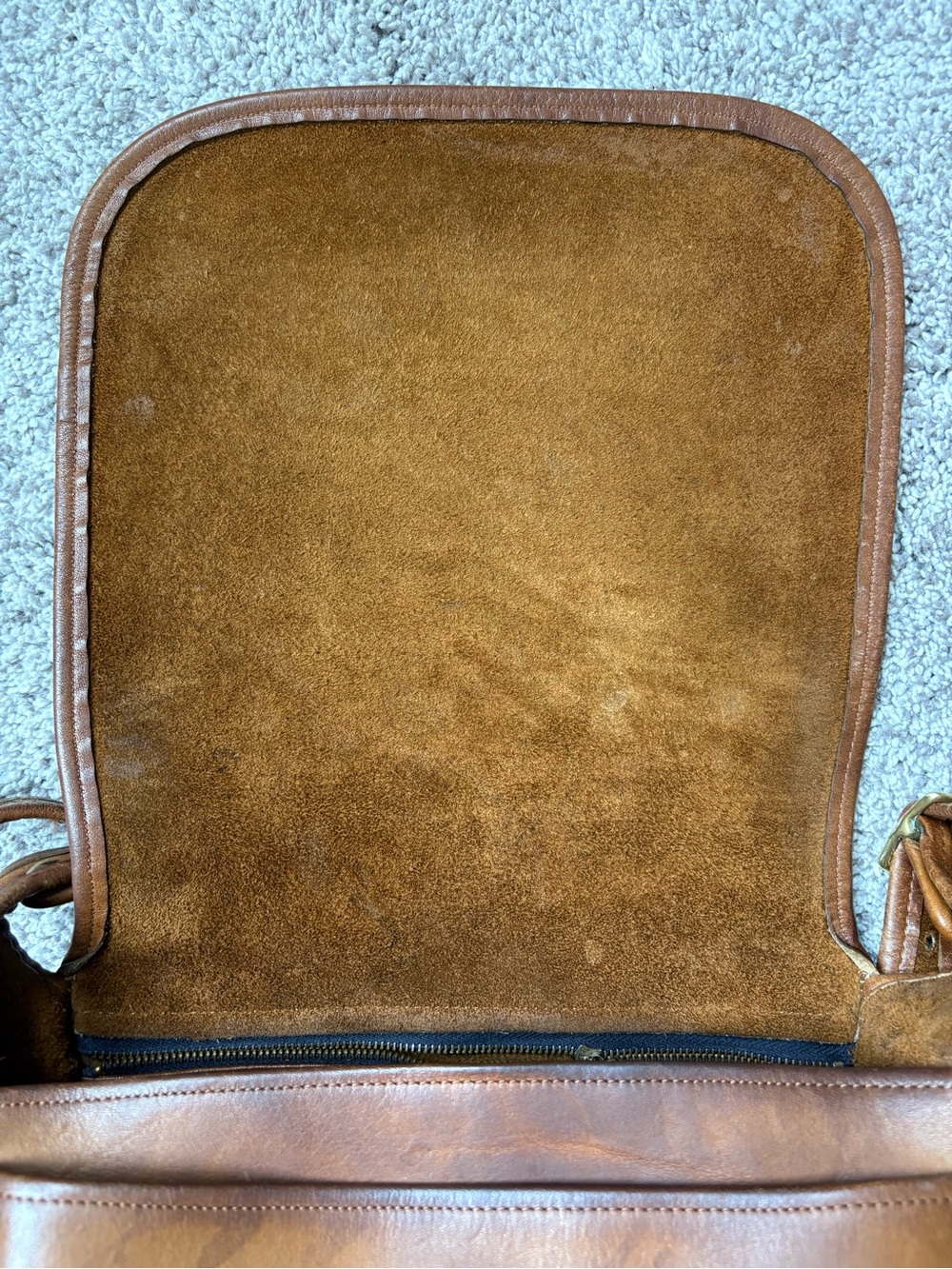 RARE NYC MADE Vintage Coach Companion Flap Bag | British Tan Leather #9919 - Picture 16 of 16